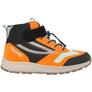 Viking Century Mid WP 1v SL Hardloopschoenen Unisex kinderen, Zwart Oranje, 30 EU