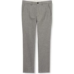 Tommy Hilfiger Bleecker Fake Solid Wool Look canvas broek voor heren met stretch, Grijs (Iron Grey), 29W x 28L