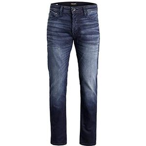 JACK & JONES Male Comfort Fit Jeans Mike Original JOS 697 Indigo Knit, Blue Denim, 32W / 30L