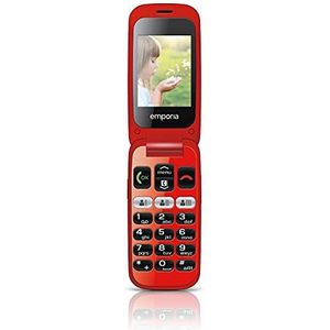 Emporia ONE V200_001 Eenvoudig te bedienen klaptelefoon met 2MP camera, zwart/rood