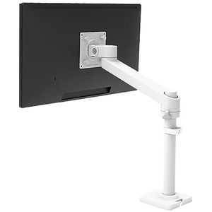 ERGOTRON NX Monitorarm in wit - tafelhouder voor monitoren tot 34 inch en 8 kg, handmatig in hoogte verstelbaar van 19,9-44,7 cm, VESA-standaard, 5 jaar garantie