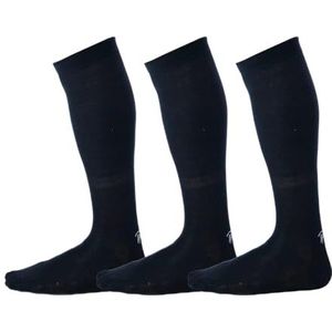 Pierre Henry Over the Calf Sokken voor Heren (3 paar) | Katoenen Jurk Sokken | Zwarte Sokken ontworpen om 12+ uur op te blijven | Zwart op Zwart (Maat 46-52) (3 paar), Zwart op zwart