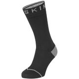 Sealskinz Uniseks waterdichte sokken met hydrostop – middellang, zwart/grijs, Small