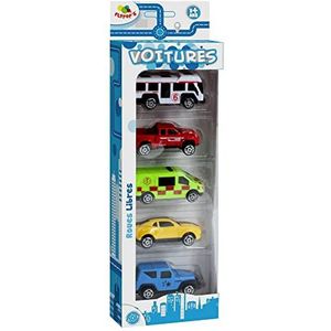 FLYPOP'S - Kleine auto's - Mini-voertuig - 028893LIN - Willekeurige kleur - Plastic - Vrij rollende wielen - Miniatuur - Race - Kinderspeelgoed - 7 cm x 3 cm - Vanaf 3 jaar.