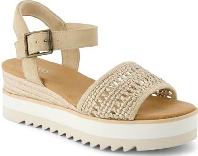 TOMS - Diana Wedge - Sandalen - Champagne Metallic - Suede