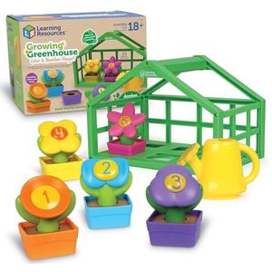Learning Resources Groeiende Broeikas Kleuren & Getallen Speelset, vanaf 18 maanden, voorschoolse leeractiviteiten, kleuterleerspeelgoed 2-4 jaar, Montessori speelgoed, duurzaam speelgoed