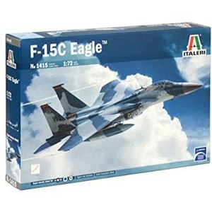 ITALERI 1415S - 1:72 F-15C Eagle, modelbouw, bouwpakket, staande modelbouw, knutselen, hobby, lijmen, plastic bouwpakket, detailgetrouw