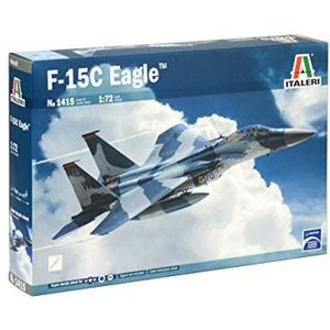 ITALERI 1415S - 1:72 F-15C Eagle, modelbouw, bouwpakket, staande modelbouw, knutselen, hobby, lijmen, plastic bouwset, detailgetrouw, ongelakt