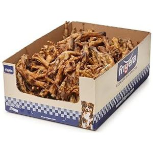 Frigera Kippenpoten 100 Stk. 1600g – Gluten - en Graanvrij, Eiwitrijk, Gezonde Spijsvertering, Natuurlijke Kauwsnack voor honden