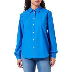 Tommy Hilfiger Vrouwen ORG CO Solid Relaxed Shirt LS Casual, Th Electric Blue, 38