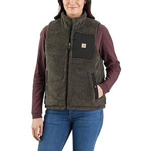 Carhartt Relaxed Fit Omkeerbaar vest voor dames, met waterafstotend oppervlak en Wind Fighter-technologie, zwart, XL