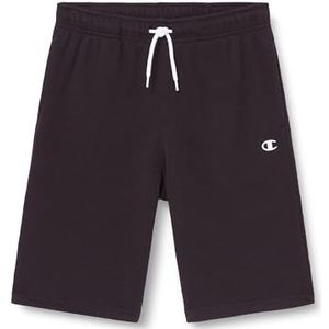 Champion Legacy Icons B - C-logo Ultralight Spring Terry Bermuda Shorts, zwart, 7-8 jaar kinderen en jongens SS24, Zwart, 7-8 Jaar