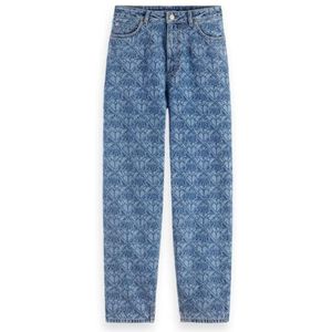 Scotch & Soda Dames The Tide Balloon met Longer Inseam Monogram Jeans, Monogram, 25W / 30L