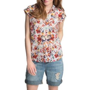 ESPRIT dames Regular Fit blouse 054EE1F036 met bloemenmotief