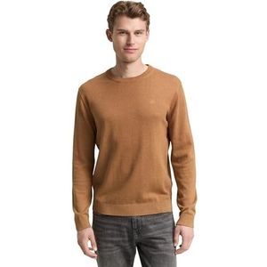 TOM TAILOR - Trui - Bruin - Effen - Lange Mouw