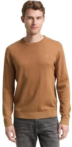 TOM TAILOR - Trui - Bruin - Effen - Lange Mouw