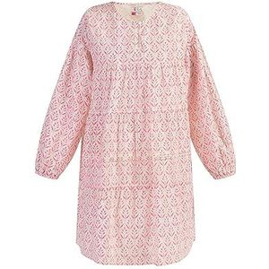 SASHIMA Midi-jurk voor dames met allover-print, neonroze, S