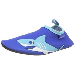 Playshoes Uniseks zwemslippers voor kinderen, blote voeten, aqua-schoenen, blauw, 26/27 EU