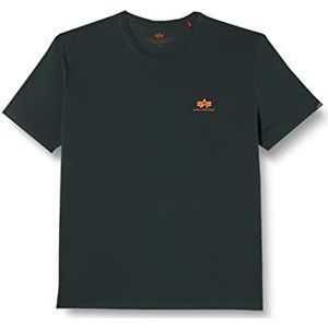 Alpha Industries Basic T-Shirt met klein Logo voor heren Dark Petrol
