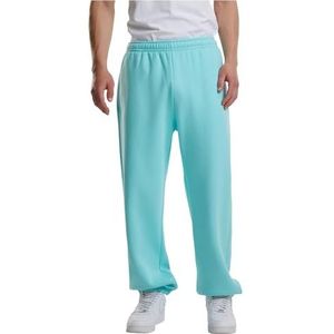 Urban Classics Heren sportbroek fluffy sweatpants, casual sportbroek voor mannen, losse pasvorm, maten S-5XL, Berylblue, 4XL