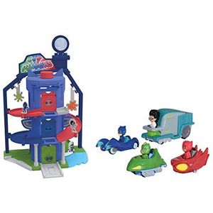 Jada 7/203145002 PJM Garagekwart + 4 Veh PJ Masks Pyjamasques Miniatuurautoset, meerkleurig