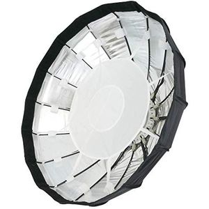 Cablematic – Satellietschotel 60 cm Softbox met honingraatrooster en 16 zilveren staven voor studio-verlichting