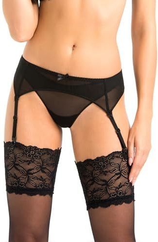 Teyli - Jarretelhouder - Zwart - Mesh - Kousenhouder voor Dames