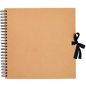 Papermania Plakboek, Beige, One size, Kleur kan variëren in gouden en zwarte band.