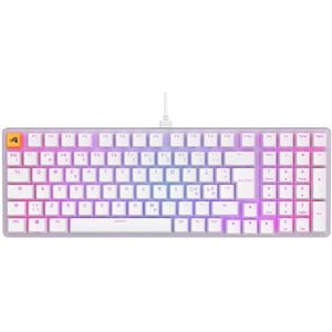 Glorious Gaming GMMK 2 Full Size (96%) - Mechanisch gamingtoetsenbord, aluminium frame, aanpasbaar, Doubleshot-doppen, Fox-schakelaars, RGB per toets, volledige NKRO, Nordic QWERTY-indeling - wit