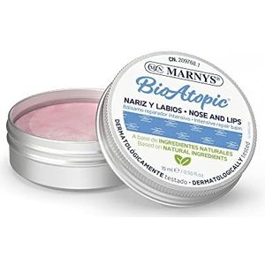 Lippenbalsem - BioAtopic neus en lippen - regenereert, beschermt en kalmeert droge neus en lippen, geschikt voor veganisten - aangename aardbeigeur - 15 ml