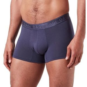 Dagi Indigo Knitted Slim Fit Regular Waist Micro Modal Short Leg Boxer, Indigo, S, blauw, S