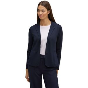 Street One Piqué blazer voor dames, blauw (deep blue), 38