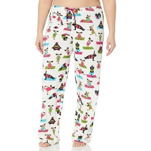 Hatley Dames schattig dier jersey pyjama broek broekje, Yoga Beer, L
