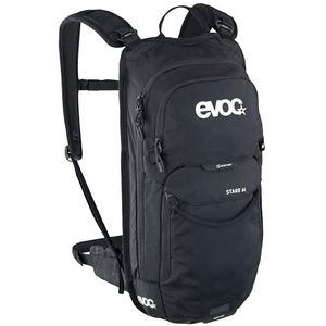 EVOC STAGE 6, fietsrugzak (verstevigde schouderbanden, airflow-systeem, PFC-vrij, licht en compact, trekkingrugzak, ideaal voor mountainbikers, One Size), zwart