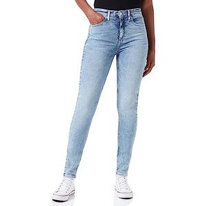 Calvin Klein Jeans Skinny broek met hoge taille voor dames, Blauw, 28W / 32L