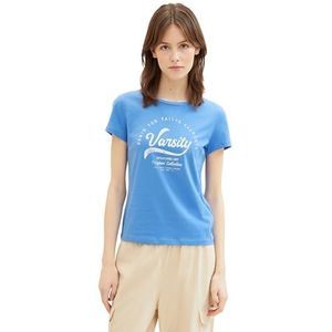 TOM TAILOR Denim T-shirt voor dames, 18712 - Sicilian Blauw, XL