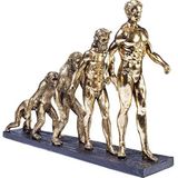 Kare Design deco figuur Evolution, goud, decoratief object goud, decoratie dressoir (H/B/D) 42,5x58x18,5cm