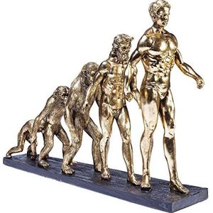Kare Design deco figuur Evolution, goud, decoratief object goud, decoratie dressoir (H/B/D) 42,5x58x18,5cm
