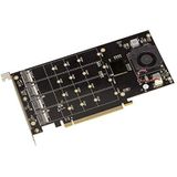 Kalea-informatique - PCIe x16 - Controllerkaart - tot 16000 MB/s - voor 4 M.2 NVMe SSDs