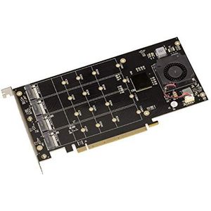 Kalea-informatique - PCIe x16 - Controllerkaart - tot 16000 MB/s - voor 4 M.2 NVMe SSDs