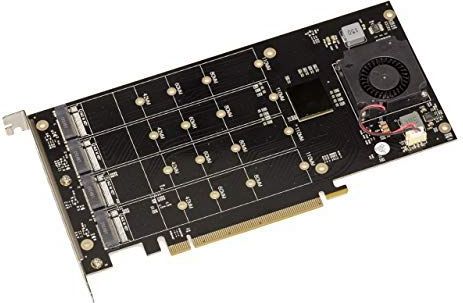 Kalea-informatique - PCIe x16 - Controllerkaart - tot 16000 MB/s - voor 4 M.2 NVMe SSDs