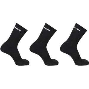 Salomon Flow Crew uniseks sokken, 3-pack, zwart, 39-41