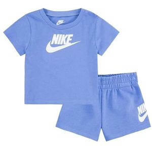 Nike Kinderpak Club T-shirt en shorts set 66L596, Hemelsblauw., 18 Maanden