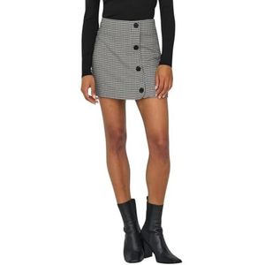 ONLY ONLELIZA-Lettie HW Check Rok TLR, Zwart/Detail: pumice Stone & Cloud Dancer, 40