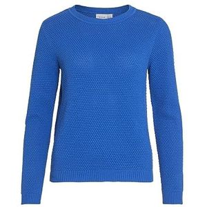 Vila Vrouwelijke gebreide trui, basic, blauw, S