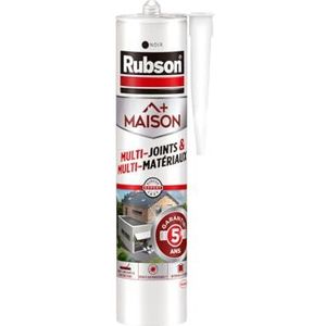 Rubson | Huishoudelijke kit met meerdere afdichtingen en meerdere materialen, bruin (280 ml cartridge) - neutrale siliconenkit van de nieuwe generatie multifunctioneel - waterdichte kit met geurloze