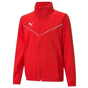 Puma Kinder Windbreaker Teamrise All Weather Jkt Jr, Red-Puma White, 128, 657402