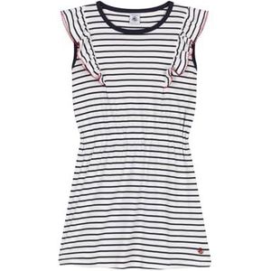 Petit Bateau - Kinderjurk - Marineblauw - 100% Katoen - Mouwloos, Uitlopende Pasvorm