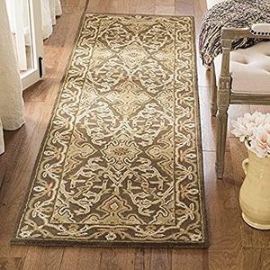 Safavieh accent tapijt, CL931, handgetuft wollen tapijt, bruin/bruin, 60 x 91 cm