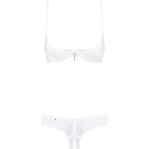 Obsessive Dames Alabastra Sexy Lingerie Ondergoed, Wit, XL